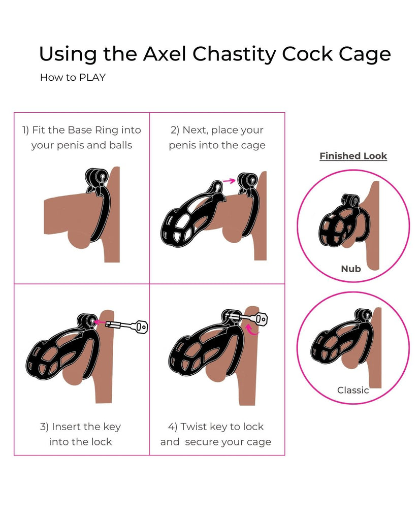 Axel Chastity Black Cock Cage