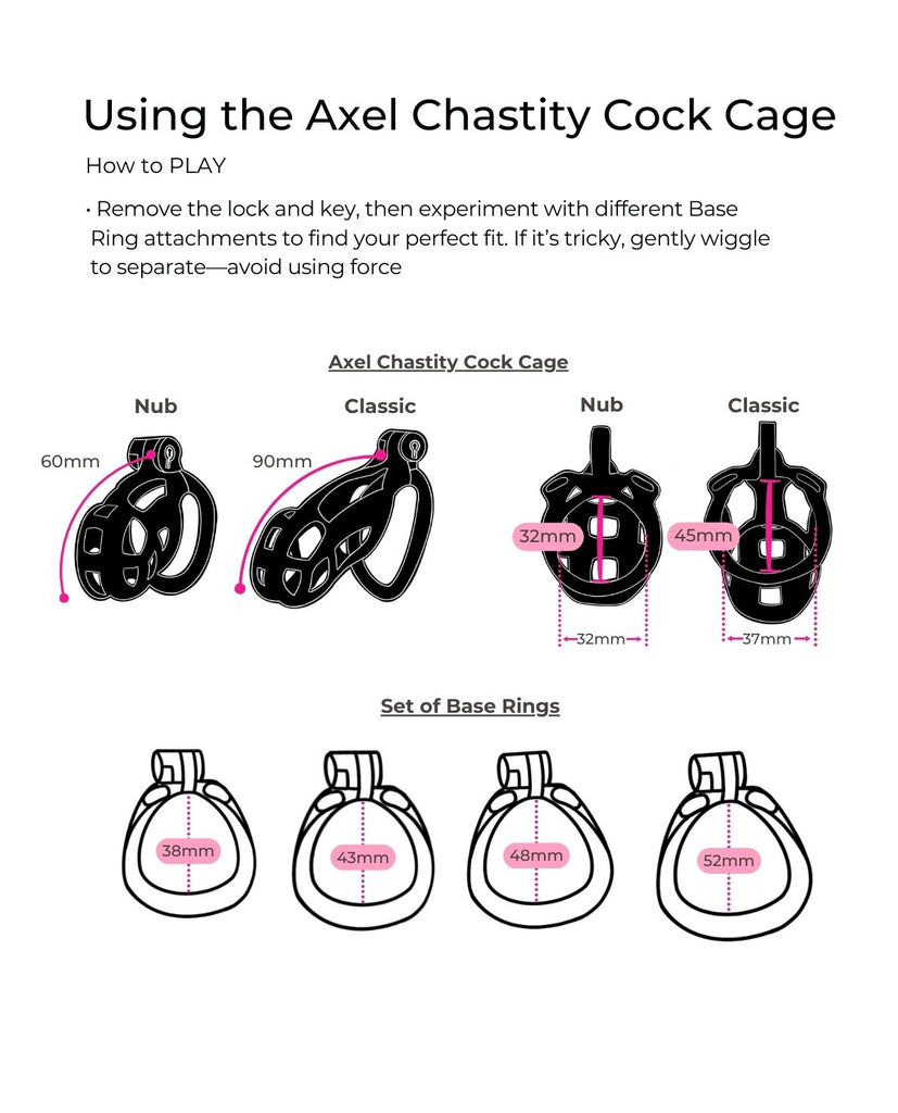 Axel Chastity Black Cock Cage