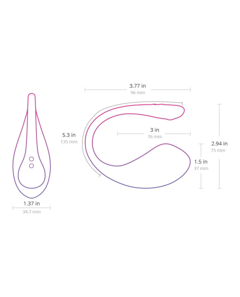 Size dimensions of Lush 3 App Controlled Vibrator by Lovense.