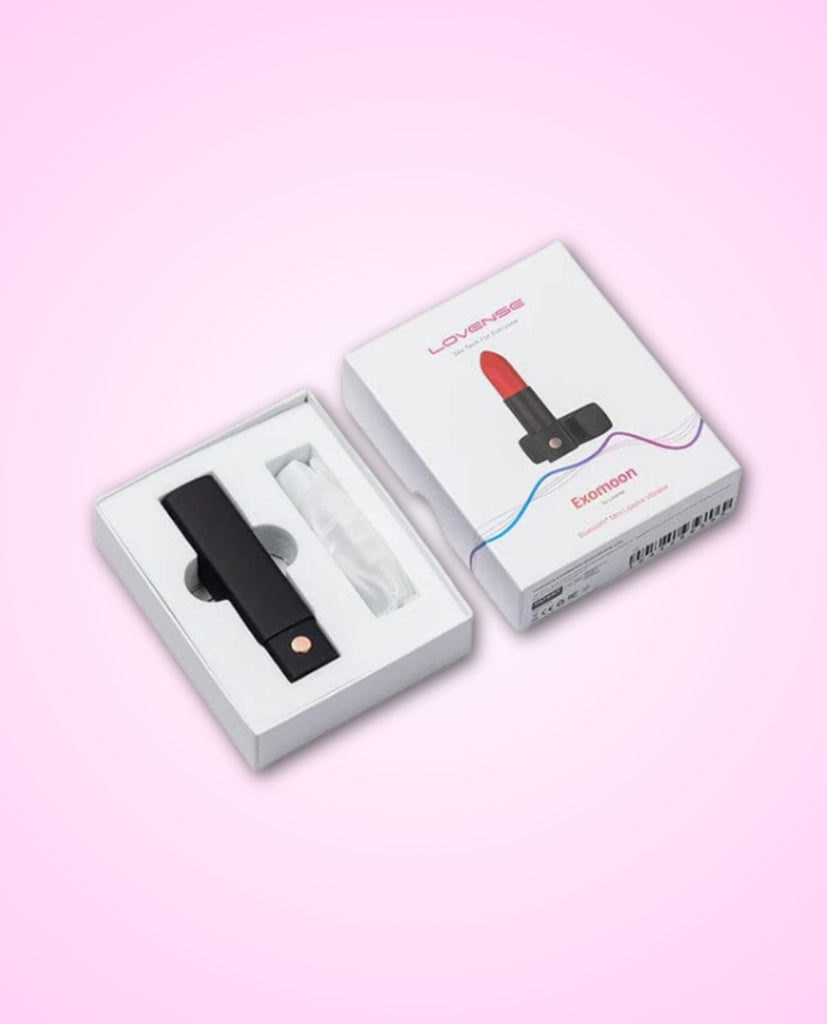 Lovense Exomoon App-Controlled Lipstick Vibrator's Packaging