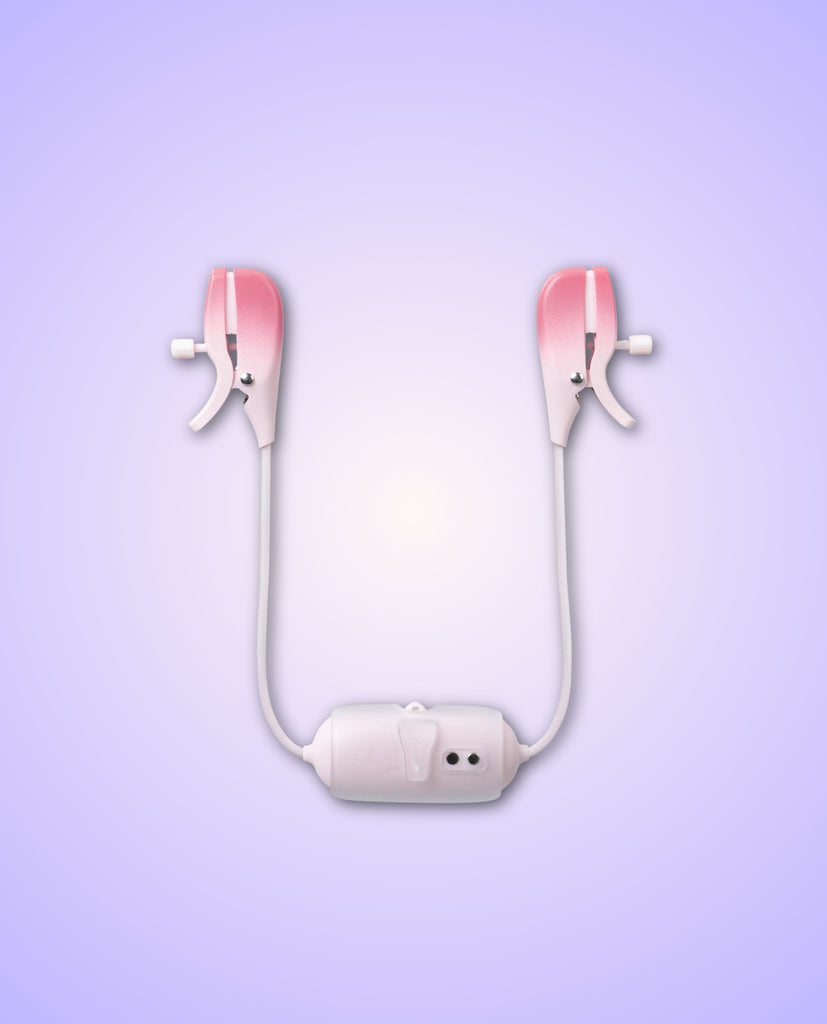 Lovense Gemini App-Controlled Vibrating Nipple Clamps with Bra Clip & Necklace