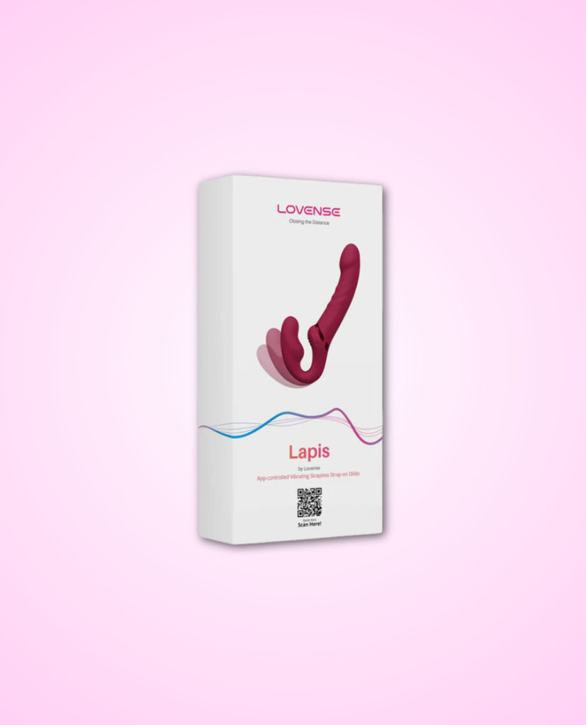 Lovense Lapis App-Controlled Dual-Ended Vibrating Strapless Strap-On's Packaging