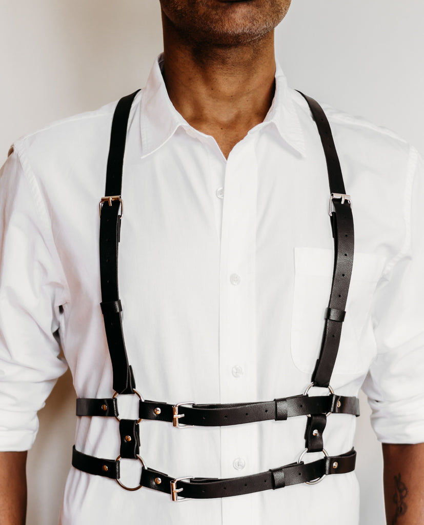 Maverick Leather Fetish Suspender Body Harness