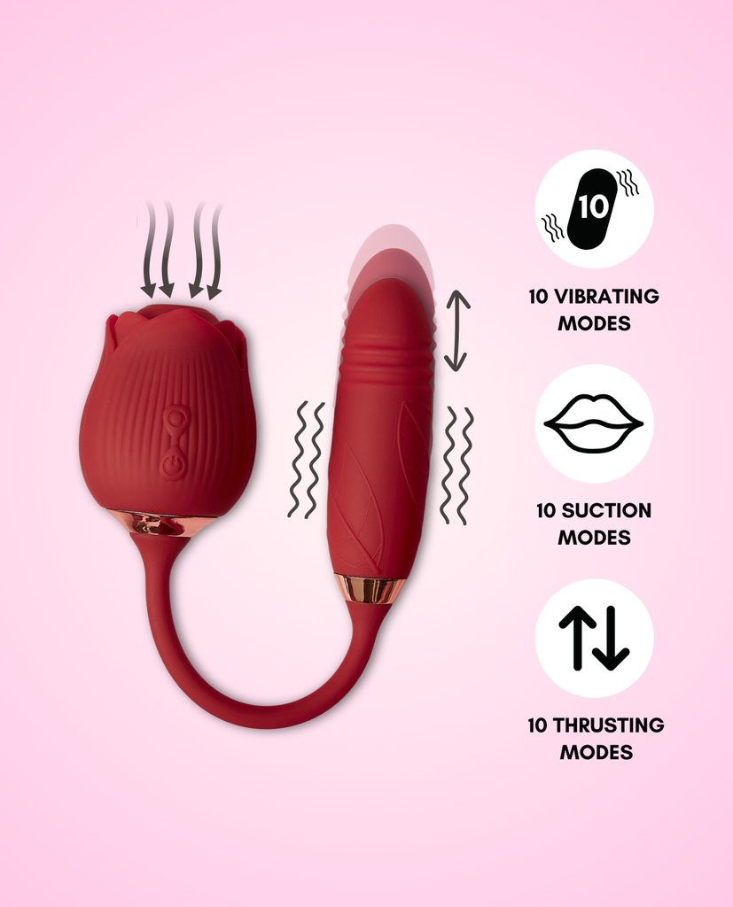 [PRE-ORDER] Dolce Vita Rose Clit Vibrator (3-in-1)