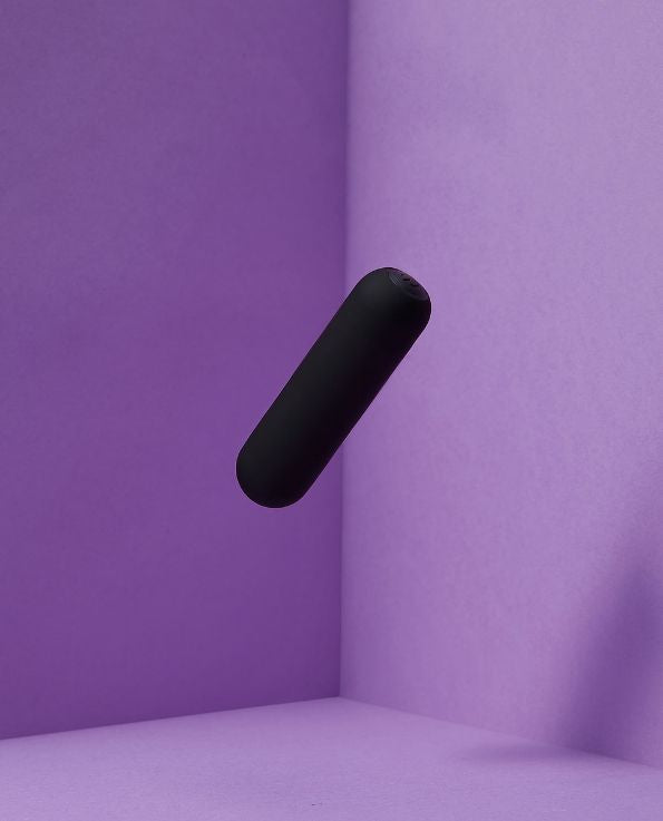 Black silicone Raven bullet vibrator travel-friendly